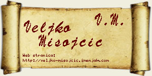 Veljko Misojčić vizit kartica